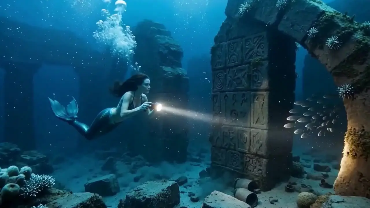Sunken temple — Underwater exploration
